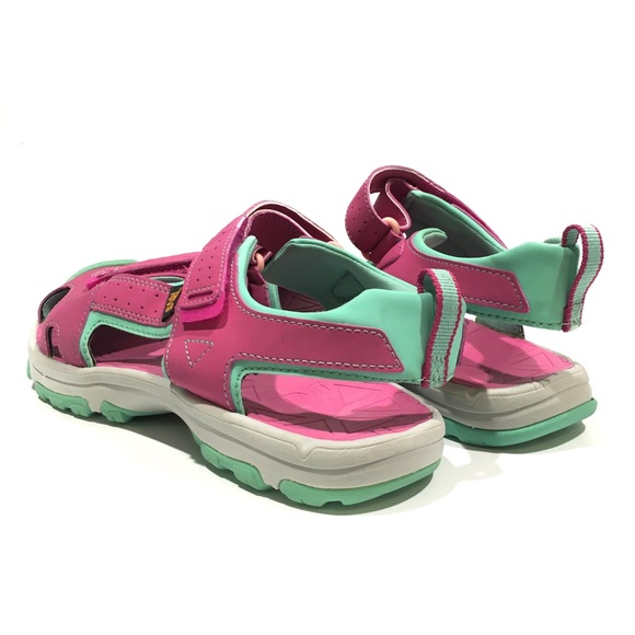 TEVA HURRICANE CLOSED TOE PRO SPORTS WATER SANDALS -RASPBERRY -YOUTH US 5 -NEW - Picture 3 of 7